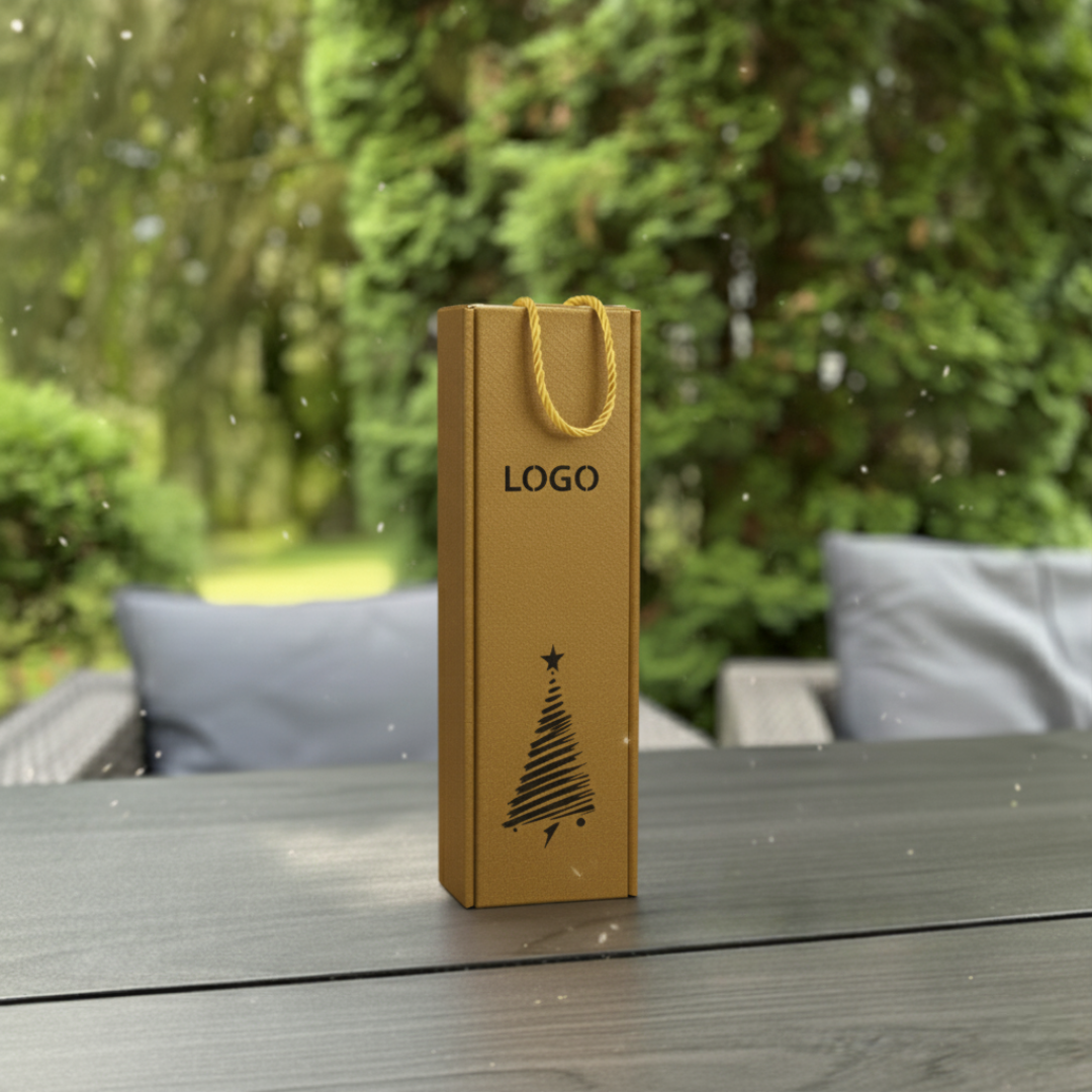 eco świąteczne pudełko na wino